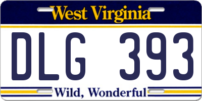 WV license plate DLG393