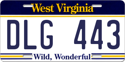 WV license plate DLG443