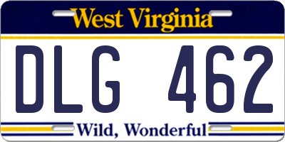 WV license plate DLG462