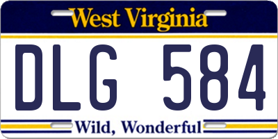 WV license plate DLG584