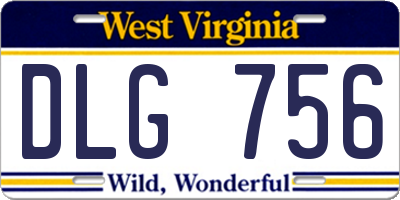 WV license plate DLG756