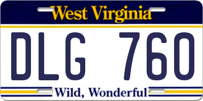 WV license plate DLG760