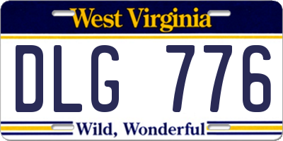 WV license plate DLG776