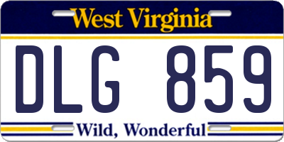 WV license plate DLG859