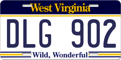 WV license plate DLG902