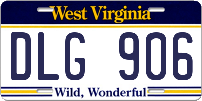 WV license plate DLG906