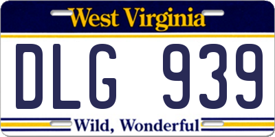 WV license plate DLG939