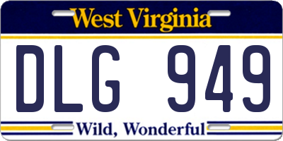 WV license plate DLG949