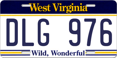 WV license plate DLG976