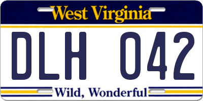 WV license plate DLH042