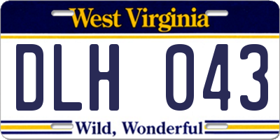 WV license plate DLH043