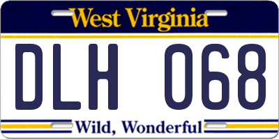 WV license plate DLH068