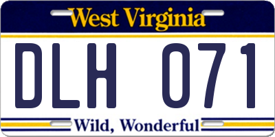 WV license plate DLH071