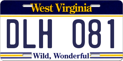 WV license plate DLH081