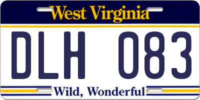 WV license plate DLH083