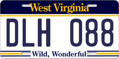 WV license plate DLH088