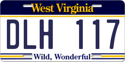 WV license plate DLH117