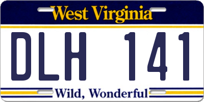 WV license plate DLH141
