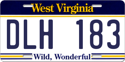 WV license plate DLH183