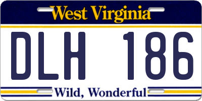 WV license plate DLH186