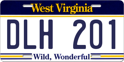 WV license plate DLH201