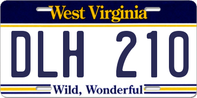 WV license plate DLH210