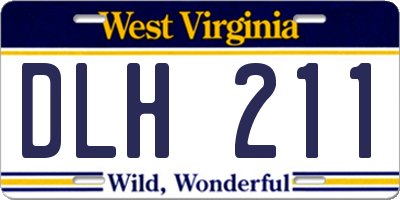 WV license plate DLH211