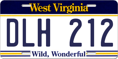 WV license plate DLH212