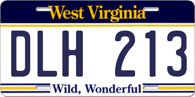 WV license plate DLH213