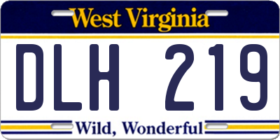 WV license plate DLH219