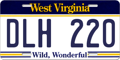 WV license plate DLH220