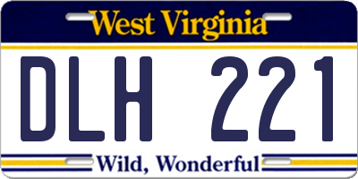 WV license plate DLH221