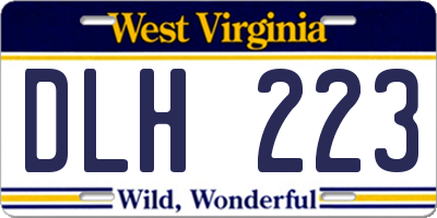 WV license plate DLH223