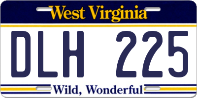 WV license plate DLH225