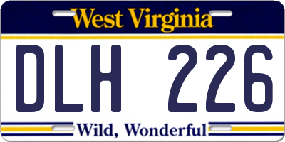 WV license plate DLH226