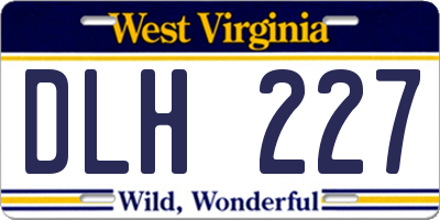 WV license plate DLH227