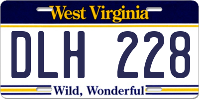 WV license plate DLH228