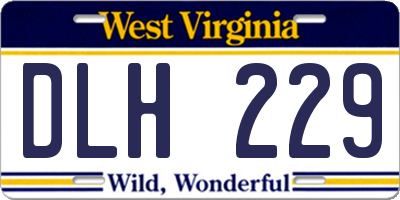 WV license plate DLH229