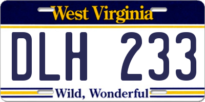 WV license plate DLH233