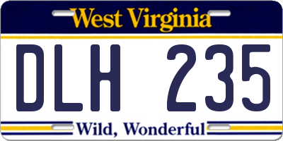 WV license plate DLH235