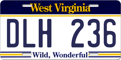 WV license plate DLH236