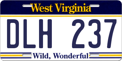 WV license plate DLH237