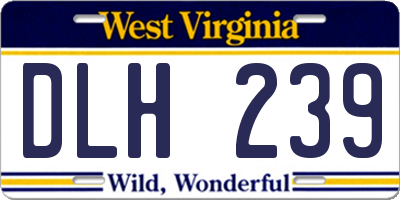 WV license plate DLH239