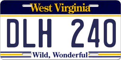 WV license plate DLH240