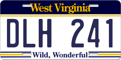 WV license plate DLH241