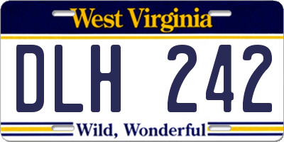 WV license plate DLH242