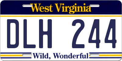 WV license plate DLH244