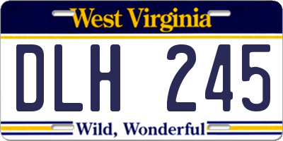 WV license plate DLH245