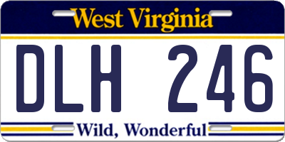 WV license plate DLH246