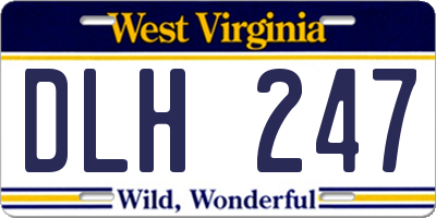 WV license plate DLH247